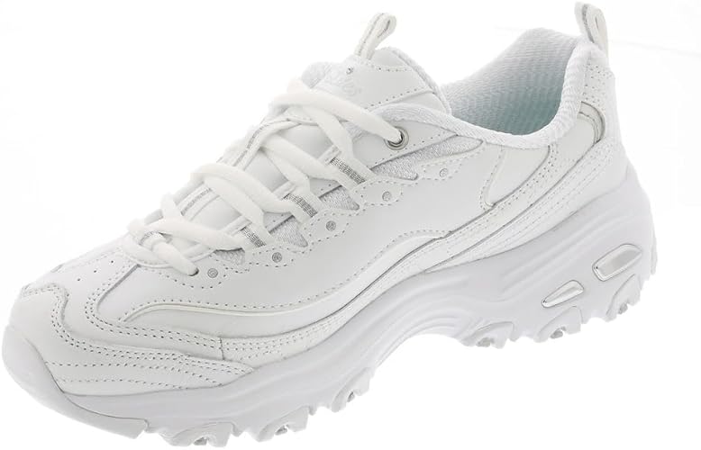 Skechers Womens Dlites Fresh Start Memory Foam Lace-up Sneaker