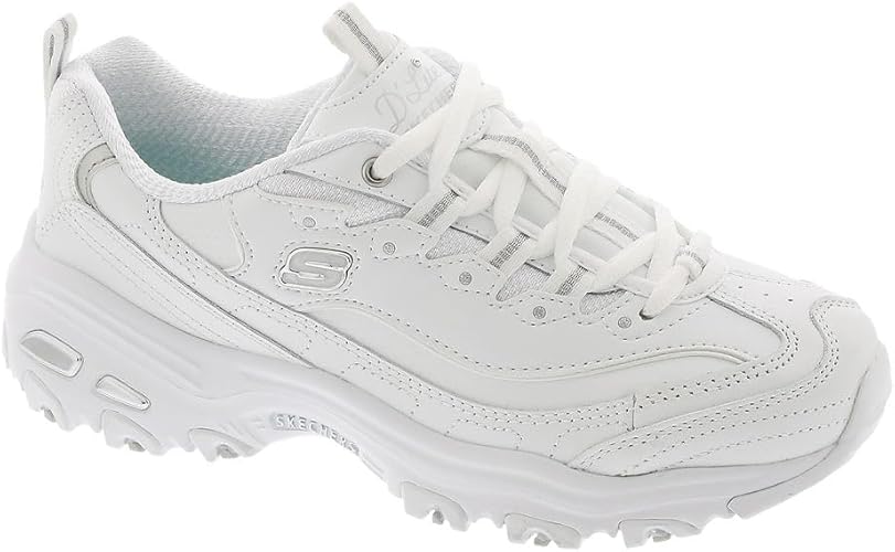 Skechers Womens Dlites Fresh Start Memory Foam Lace-up Sneaker